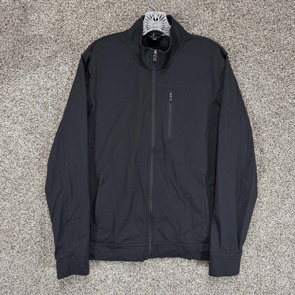 Public Rec Jacket Mens M Black All Day‎ Everyday Track Performance Full Zip